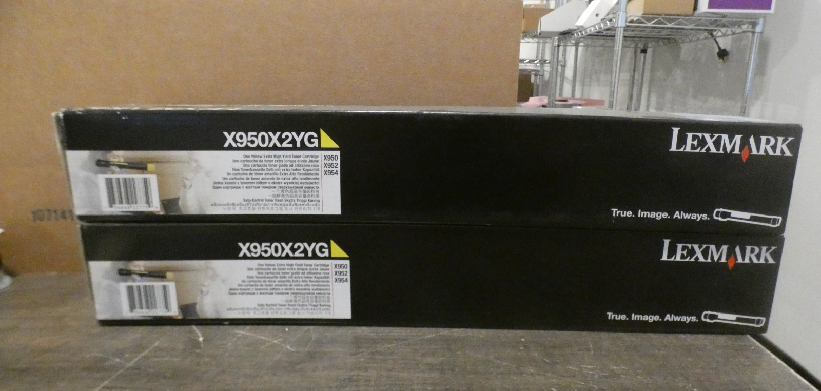 Lexmark X950X2YG Yellow Toner Cartridge High Yield X950 X952 X954 (Lot of 2)