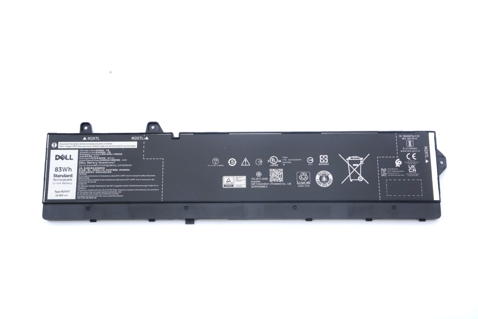 Genuine 83Wh RCVVT Laptop Battery for Dell Precision 7670 7680 7770 7780 Series
