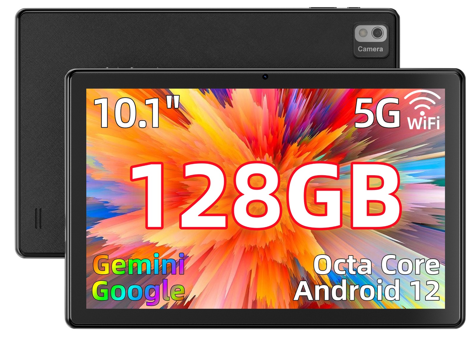 SGIN 10.1" Tablets 8GB 128GB Android 12 6000mAh Octa Core MTK8183 BT Dual Camera