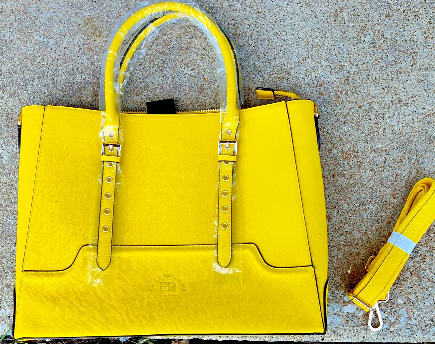 17in Women's Yellow Briefcase Laptop Bag Office Computer Purse Travel Business