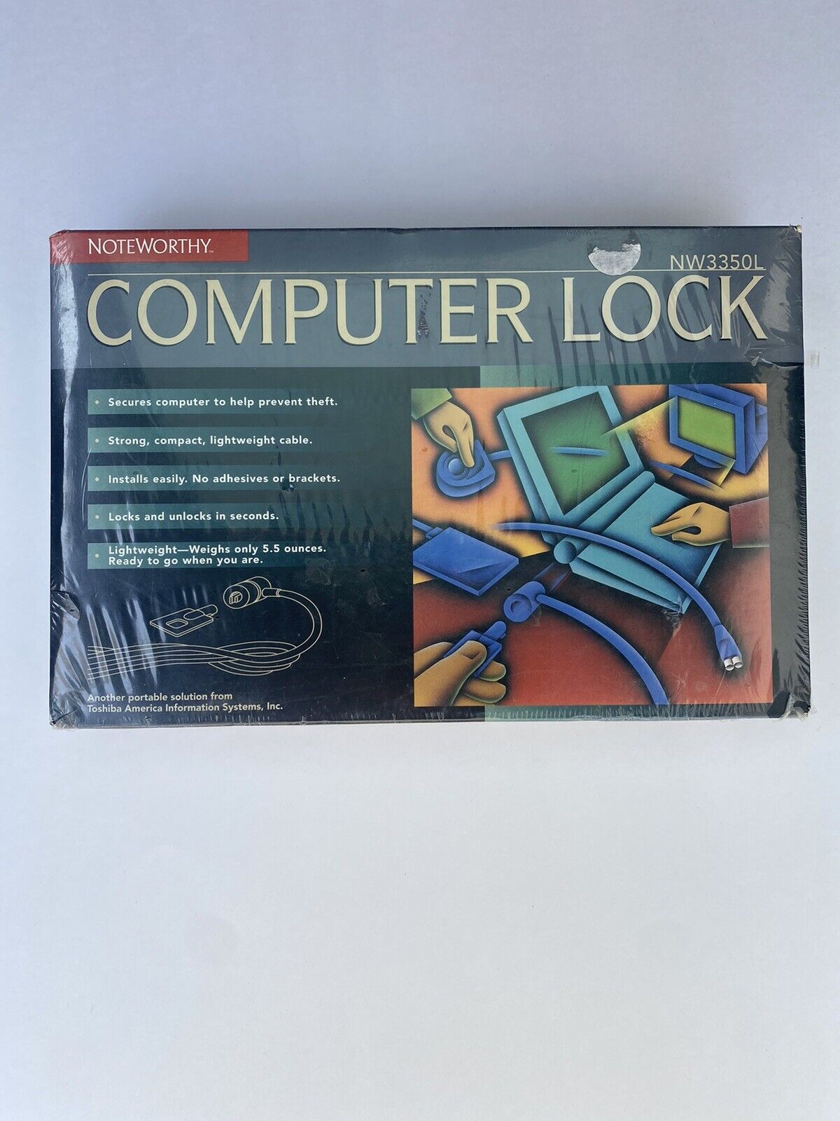 NoteWorthy Computer Lock Compatible with all Toshiba Notebook NW3350L Secure 