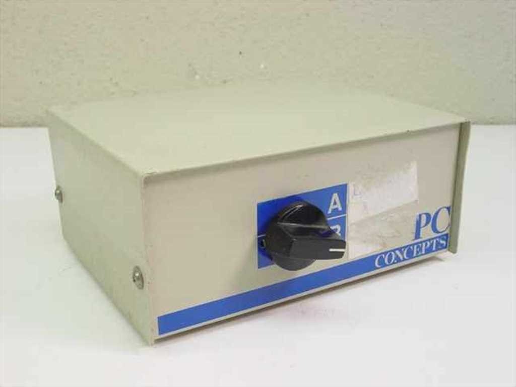 PC Concepts 2-Way AB Data Switch DB25 25-Pin Serial Parallel Printer Switch Box
