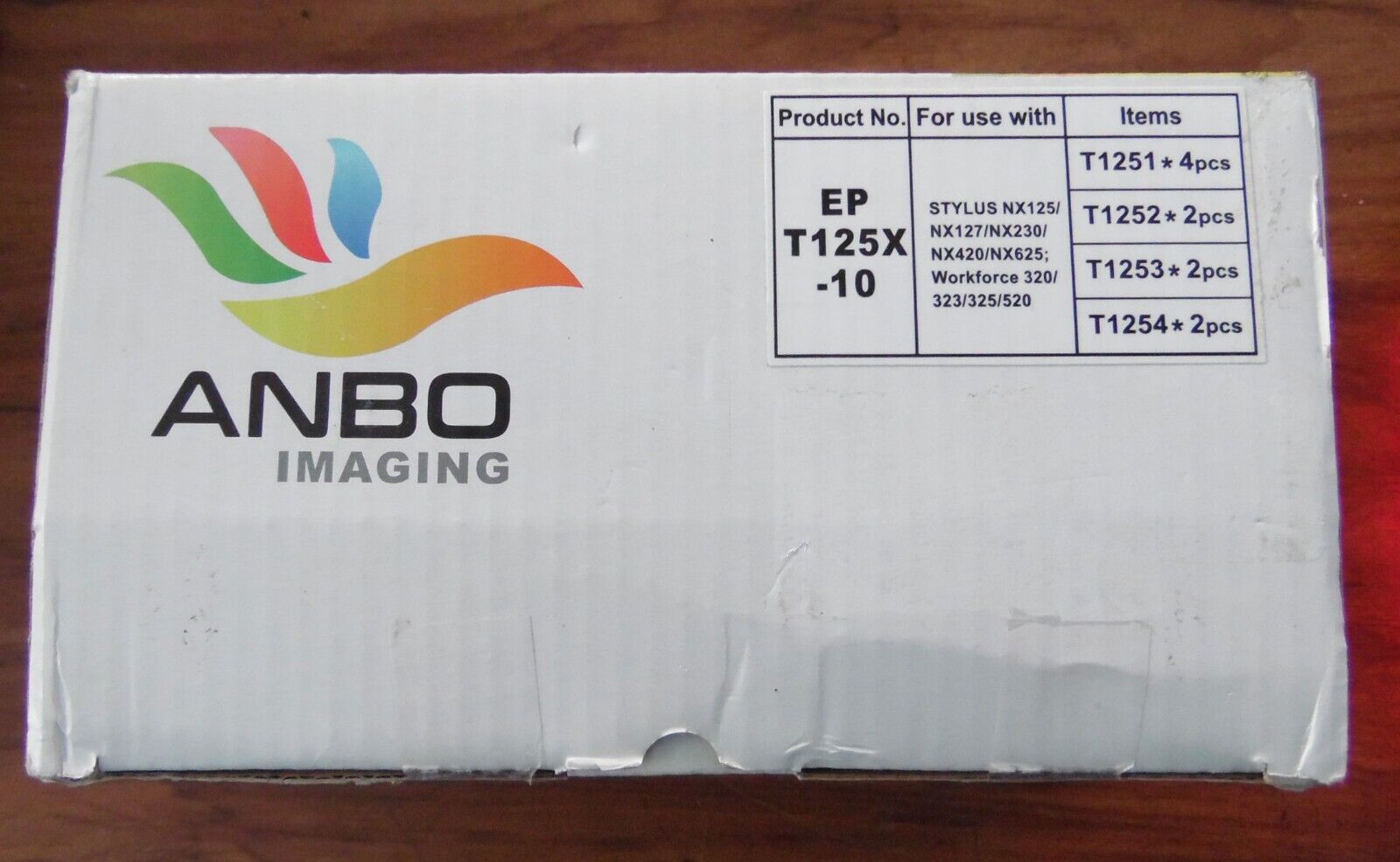 New ANBO IMAGING EPT125X-10 pack Ink Cartridges for Epson T125 Free US Shipping