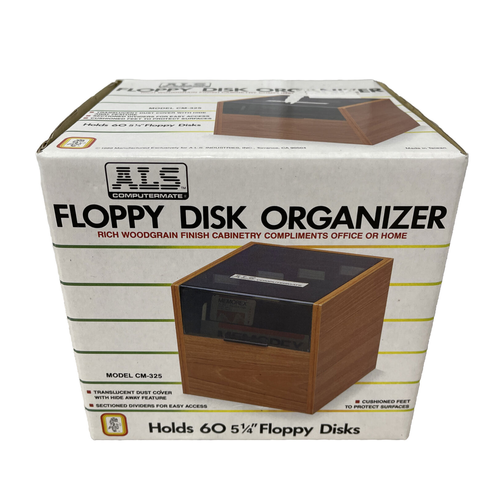 Vintage 1989 ALS Computermate Organizer Floppy Disk Storage CM-325 NIB Holds 60