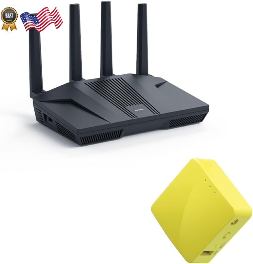 GL.iNet GL MT6000 (Flint 2) WiFi 6 Router & GL.iNet GL-MT300N-V2 (Mango) Port