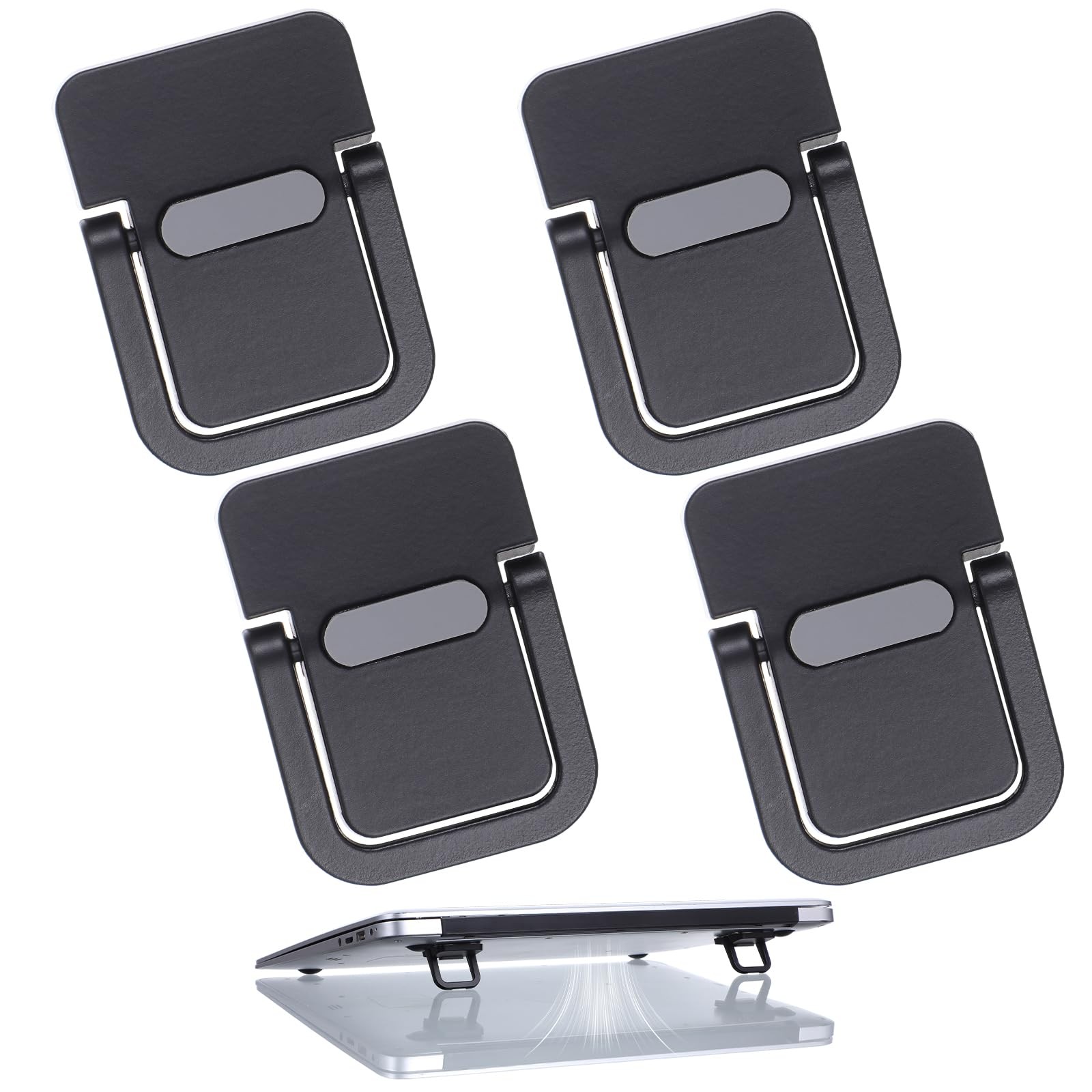 4PCS Portable Keyboard Riser Adhesive Laptop Stand Invisible Mini Computer Fe...