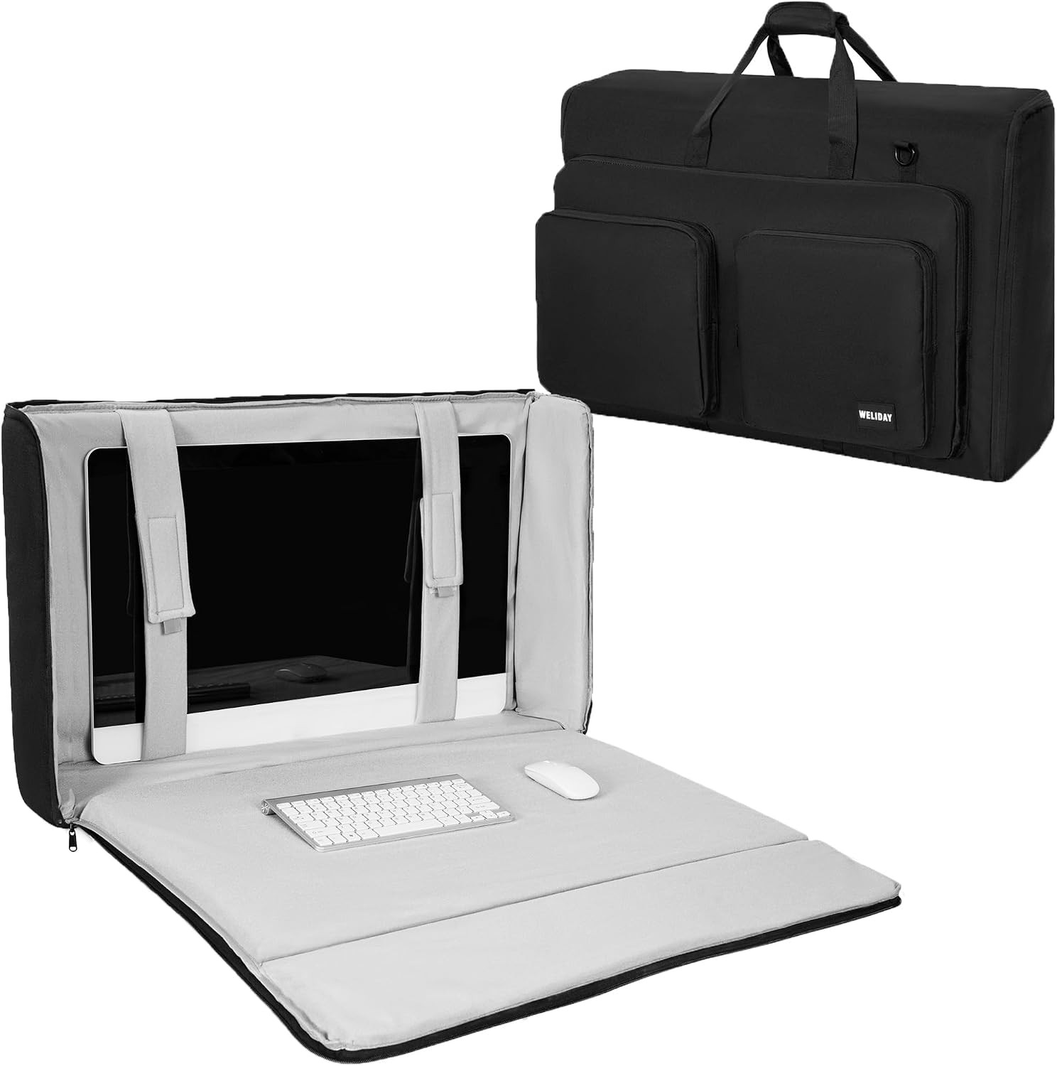 Padded Monitor Carrying Case Travel Bag Protective Storage Cover