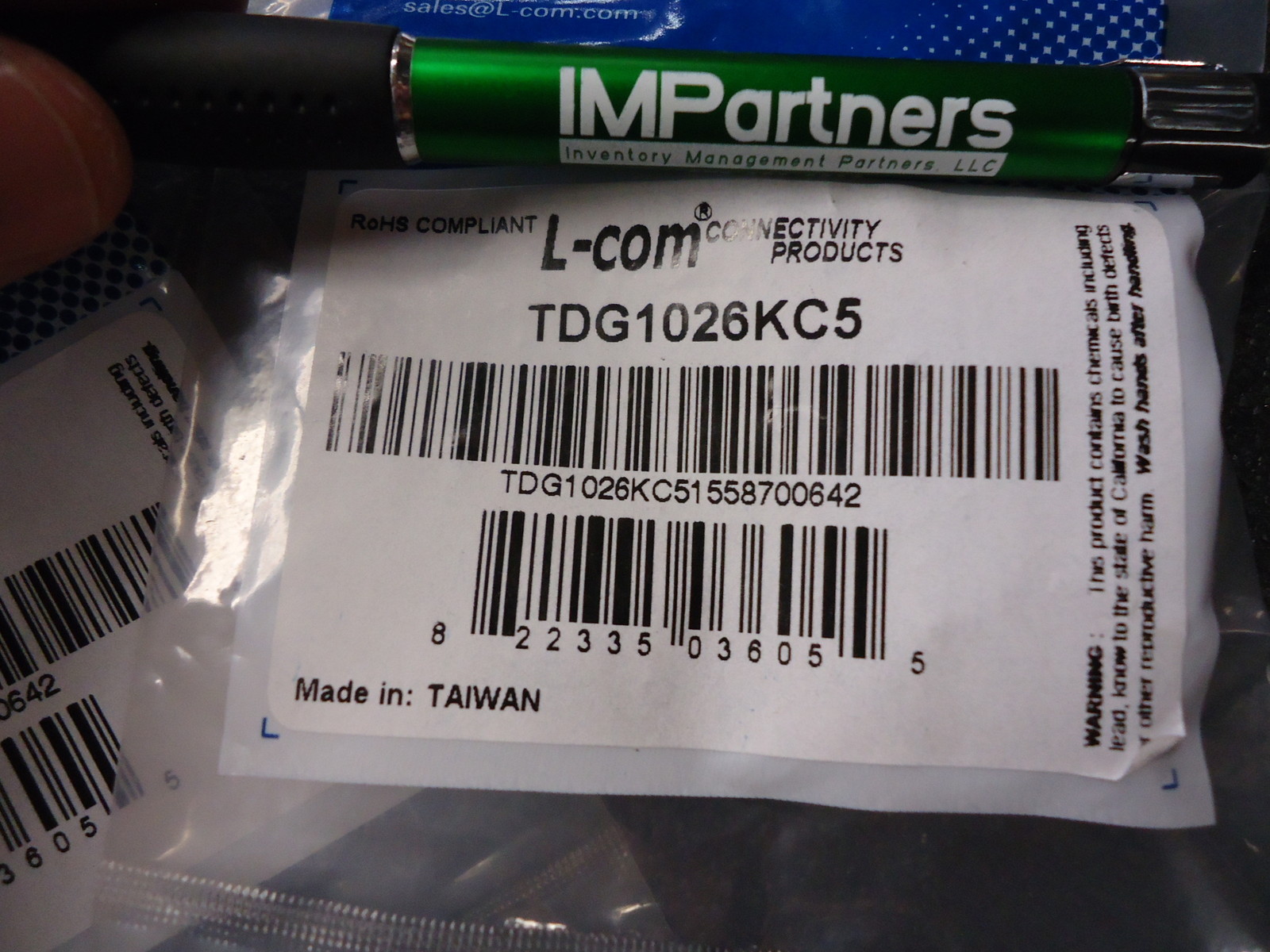 L-Com TDG1026KC5 Unshielded RJ45 (8x8) Keystone Feed-thru. Brand New. 3 Pieces
