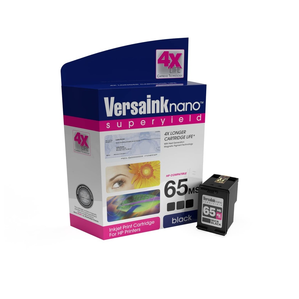 VersaInk 65 MSe MICR Black Ink Cartridge for Check Printing