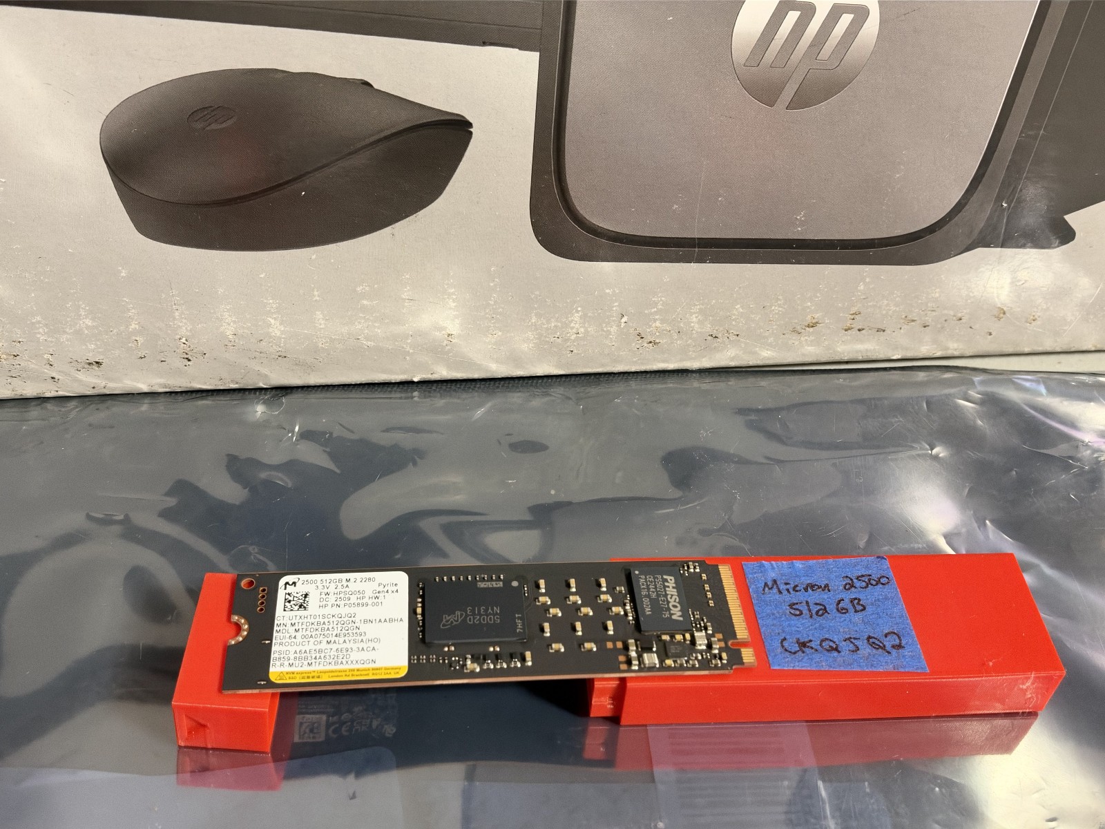 Micron 2500 512GB NVMe M.2 2280 SSD PCIe Gen 4x4 MTFDKBA512QGN SN UTXHT01SCKQJQ2