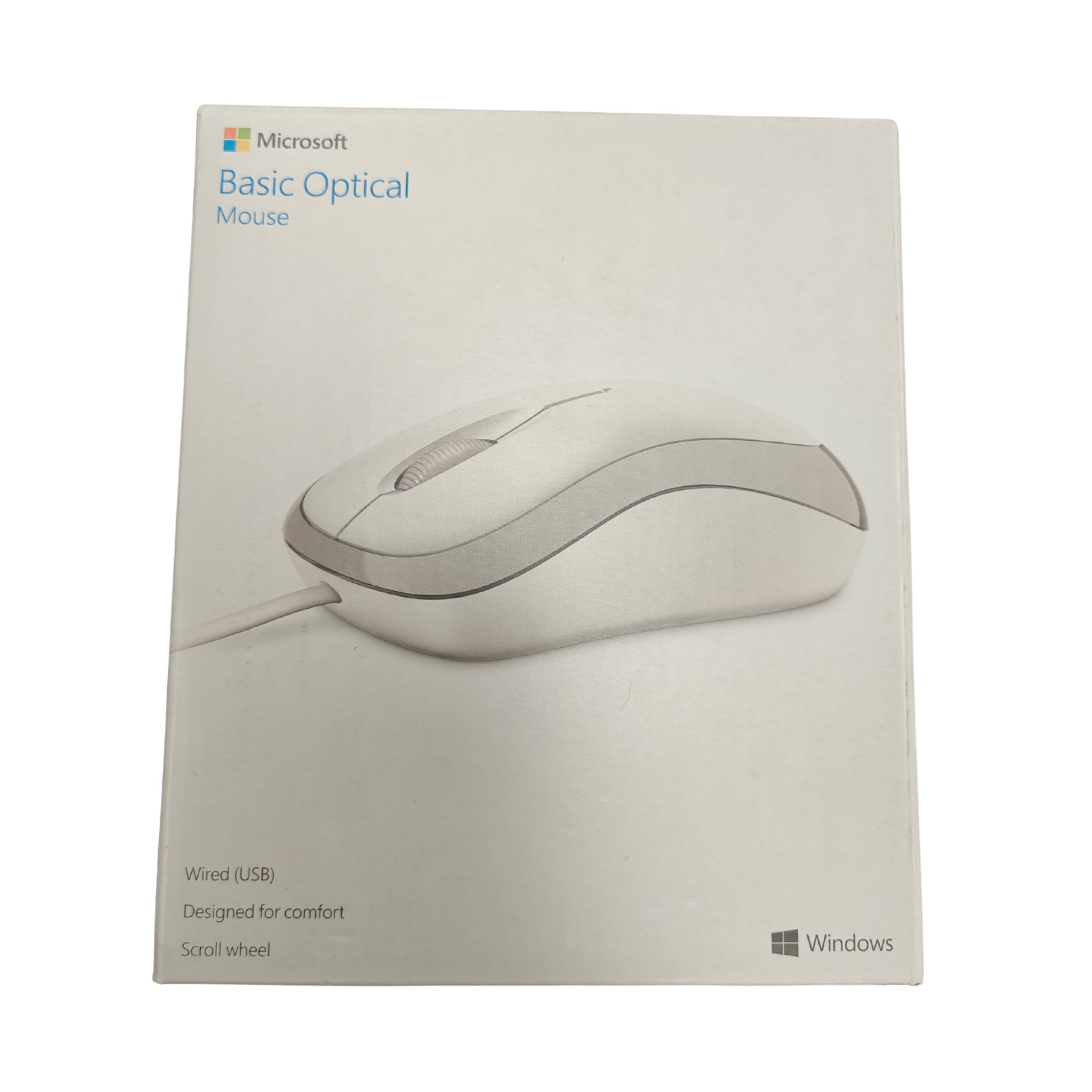 Microsoft P58-00062 Model 1113 Basic Optical Mouse Wired USB White PC Mac NEW