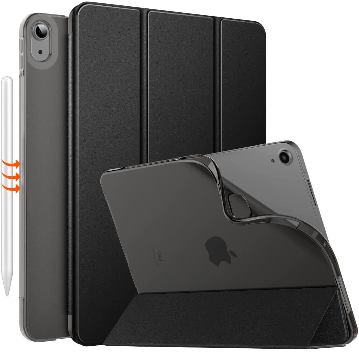 Case for iPad Air 5 / 4 Black Trifold Smart Cover Stand 10.9" Slim NEW