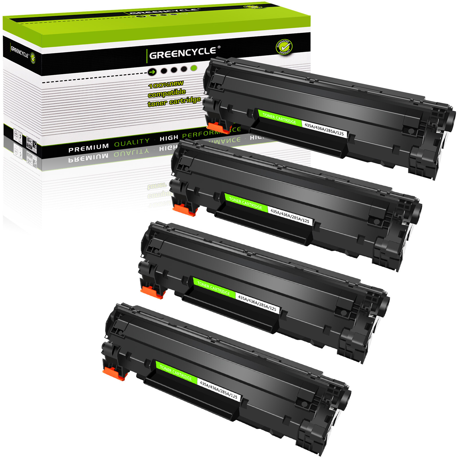 4PK CB436A 36A Toner Compatible With HP LaserJet P1505 P1505n M1522n M1522nf