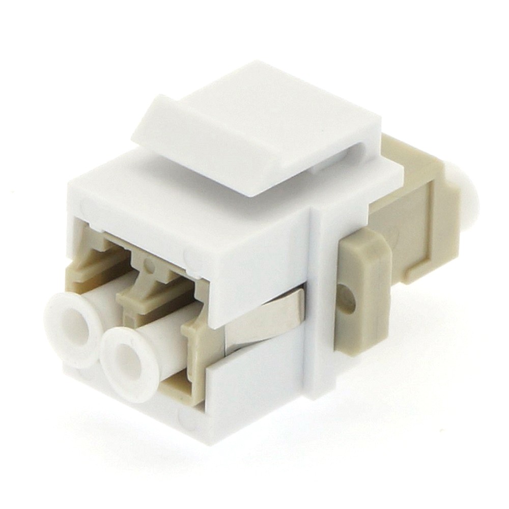 10 Pack of Keystone Jack LC/UPC Multimode Duplex Ivory