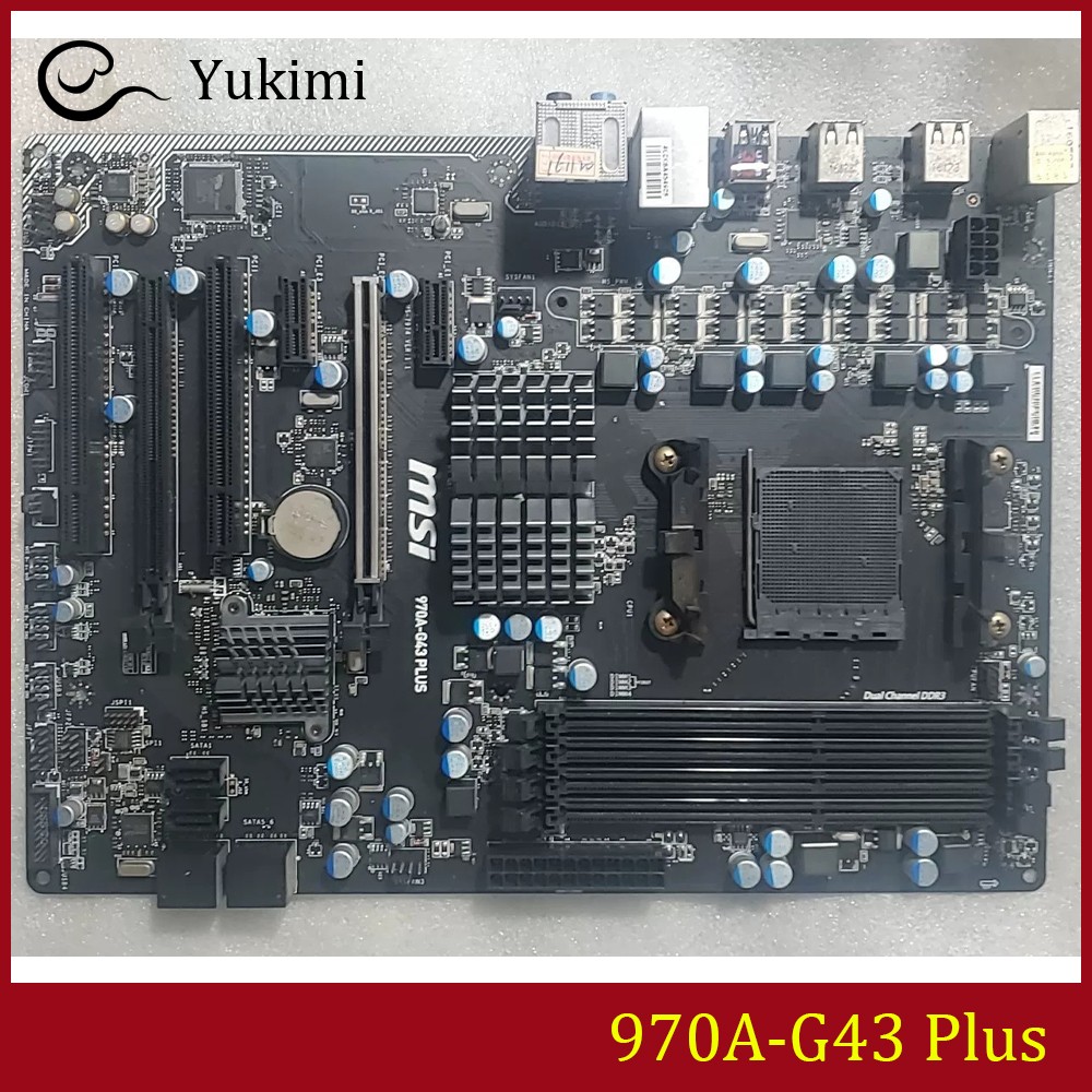 FOR MSI 970A-G43 Plus DDR3*4 32GB AM3 AMD ATX Ｍotherboard Test OK
