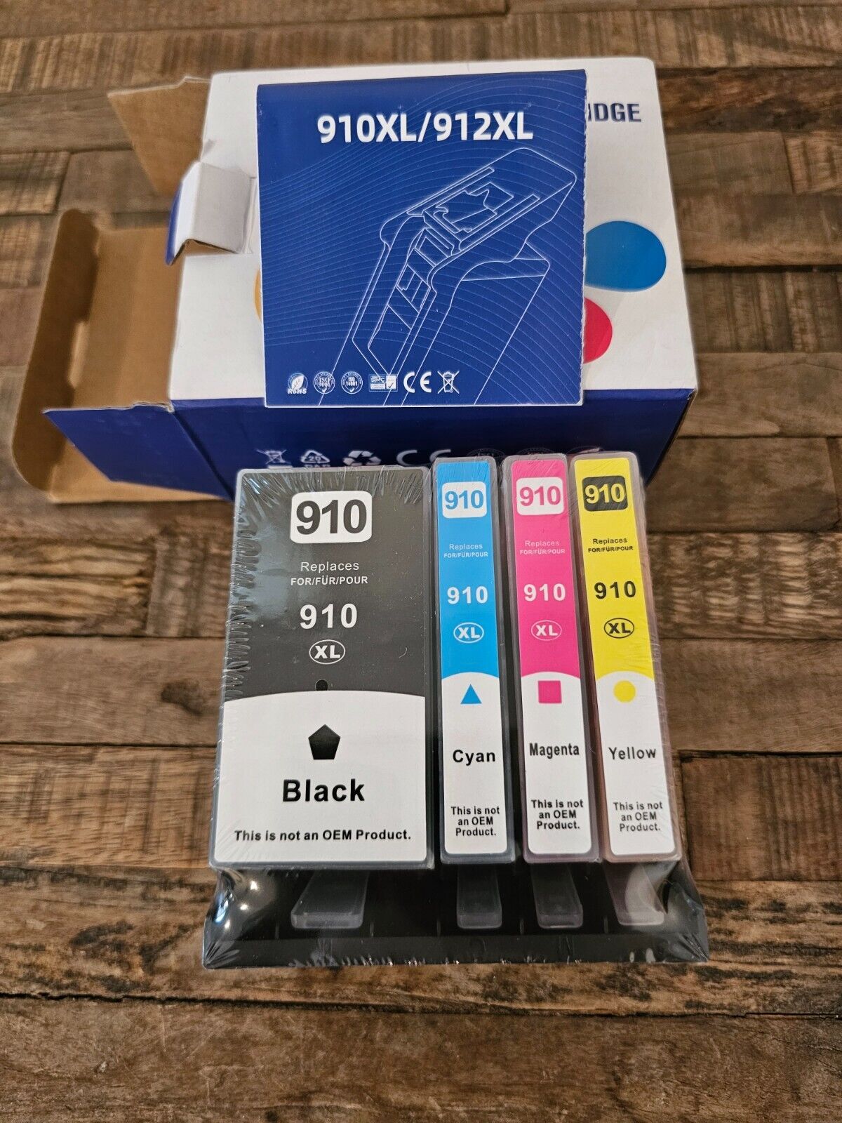 Toner Cartridge 4 Pack Combo Set NSK-US H910XL- Black, Cyan, Magenta, Yellow.