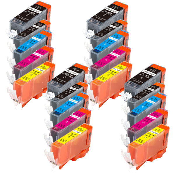 20PK Printer Ink Cartridges for PGI-225 CLI-226 Canon MG5220 MG5320 MG5120 +CHIP