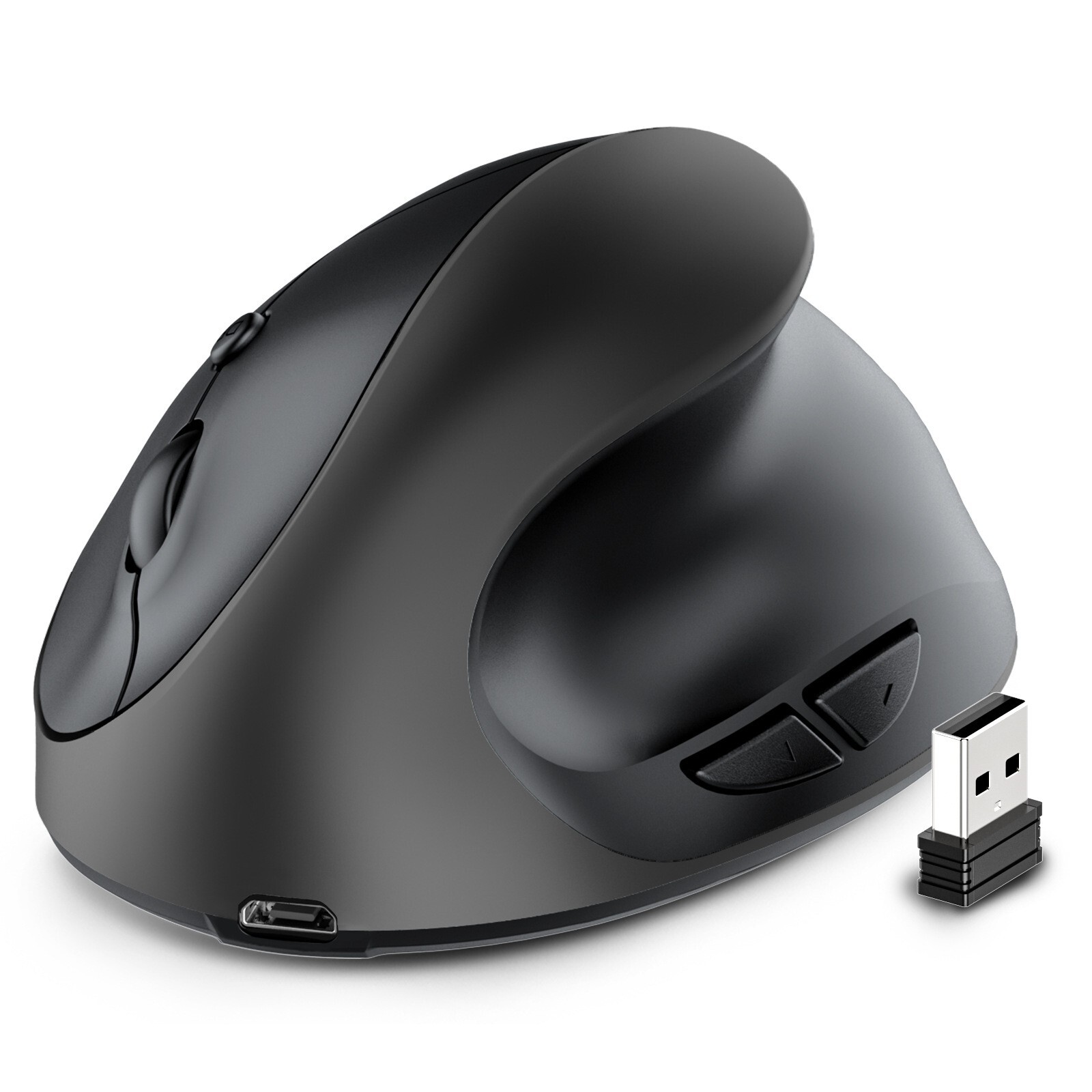 Ergonomic Mouse Optical Vertical Mouse 6 Keys USB Wireless 2.4GHz 2400DPI for PC