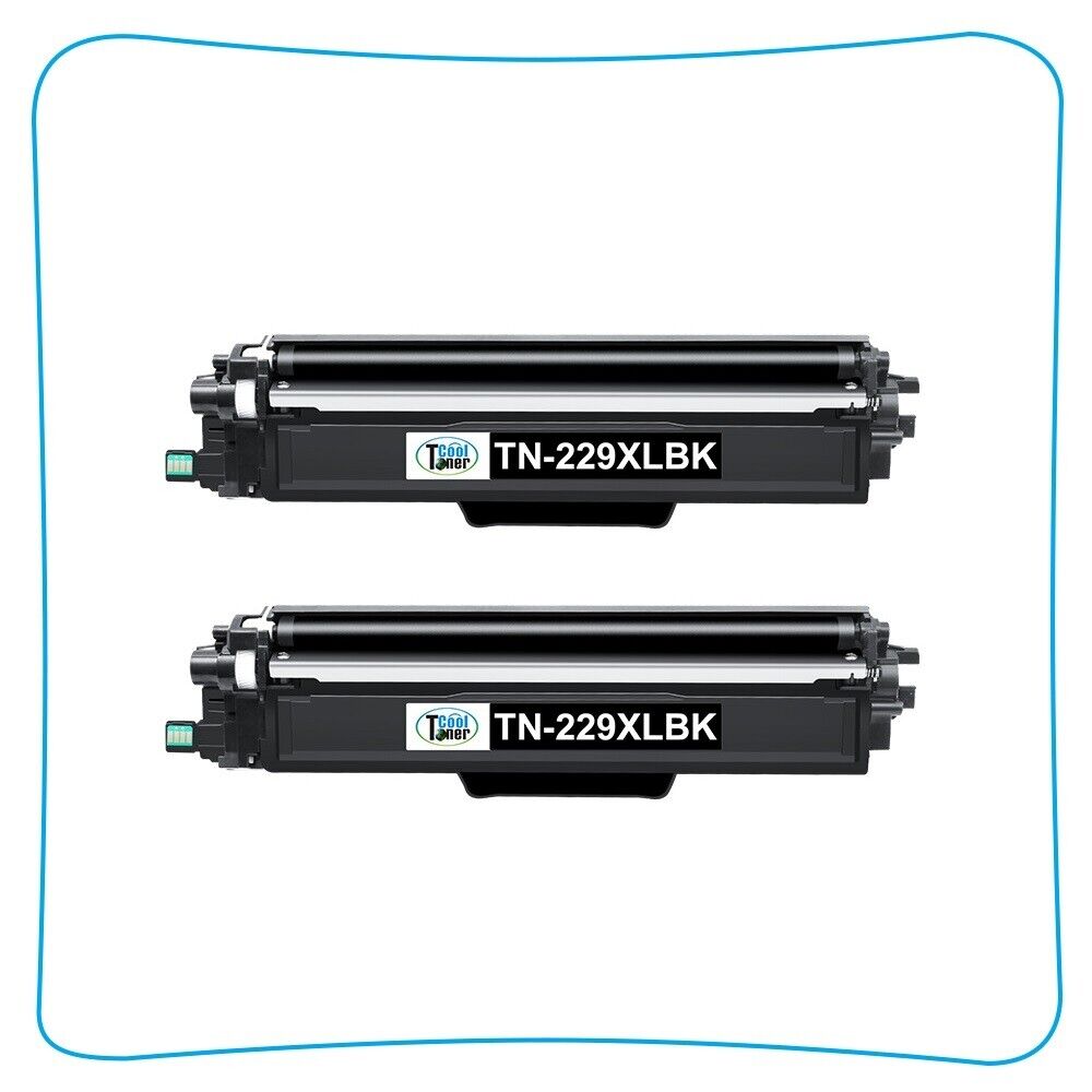 2PK TN229XL TN229 Toner Black Compatible for Brother TN229XLBK Toner Cartridge