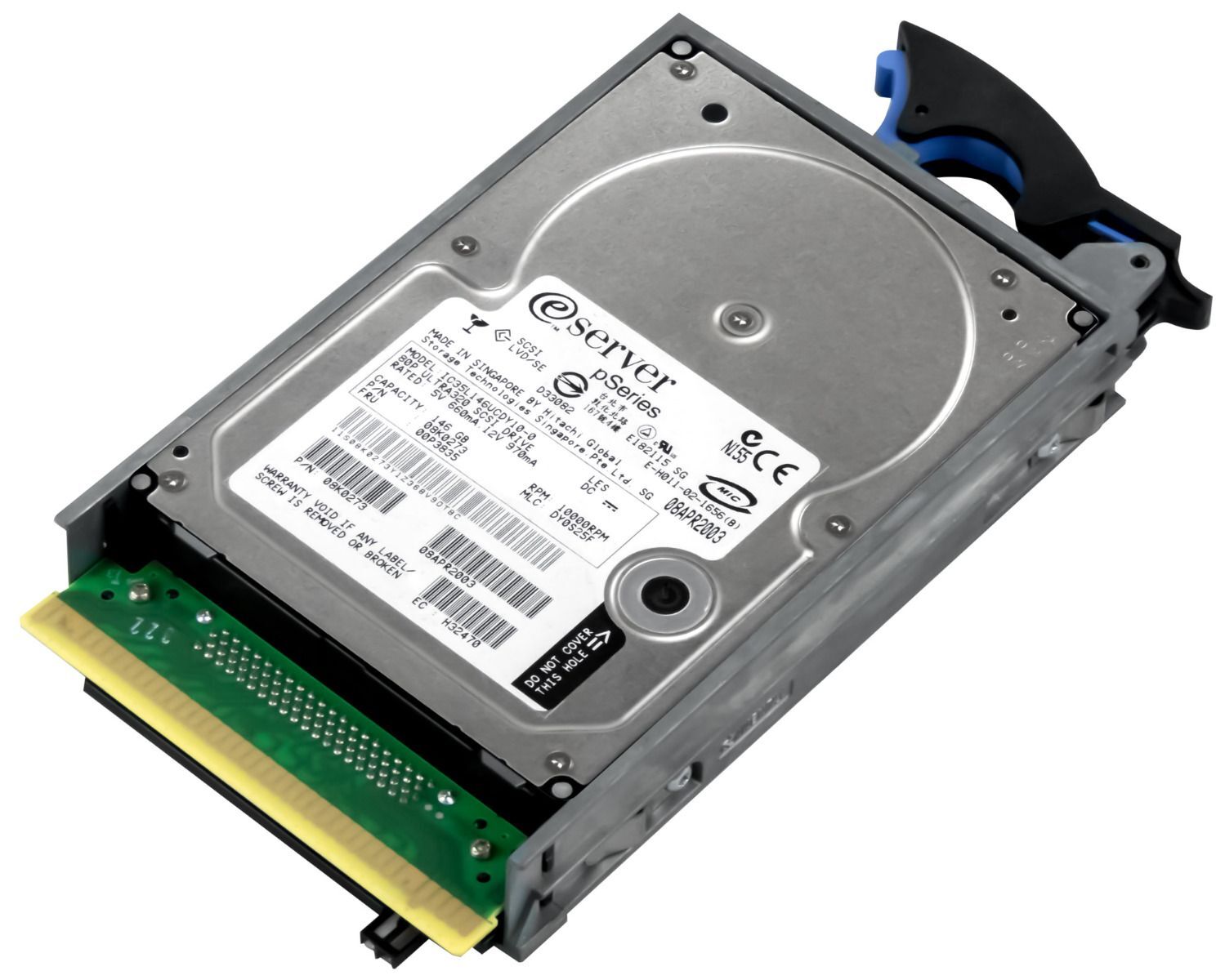 HARD DRIVE IBM 00P3835 08K0273 IC35L146UCDY10-0 146GB 10K SCSI U320 3.5''