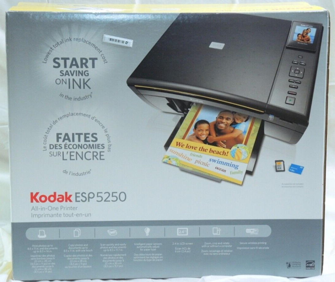 Kodak ESP 5250 Wireless WiFi All-in-One Printer  Copier Scanner FACTORY REFERB