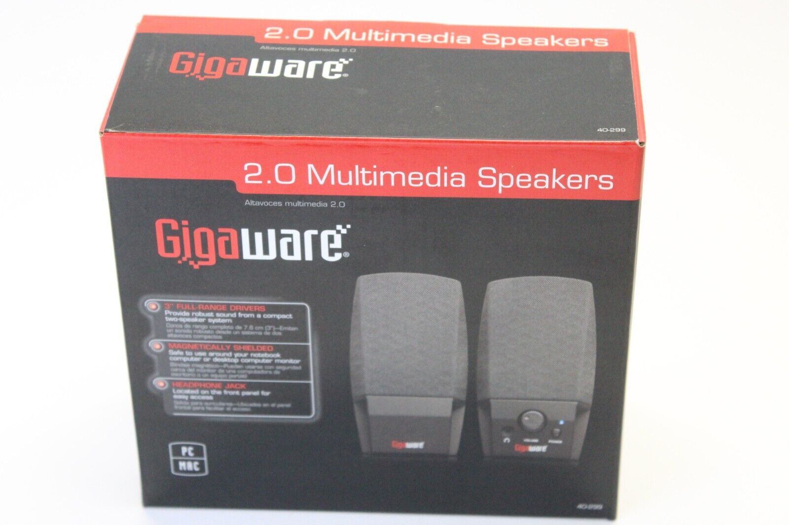 Gigaware 2.0 Multimedia Speakers Brand New in Box Model 4000299