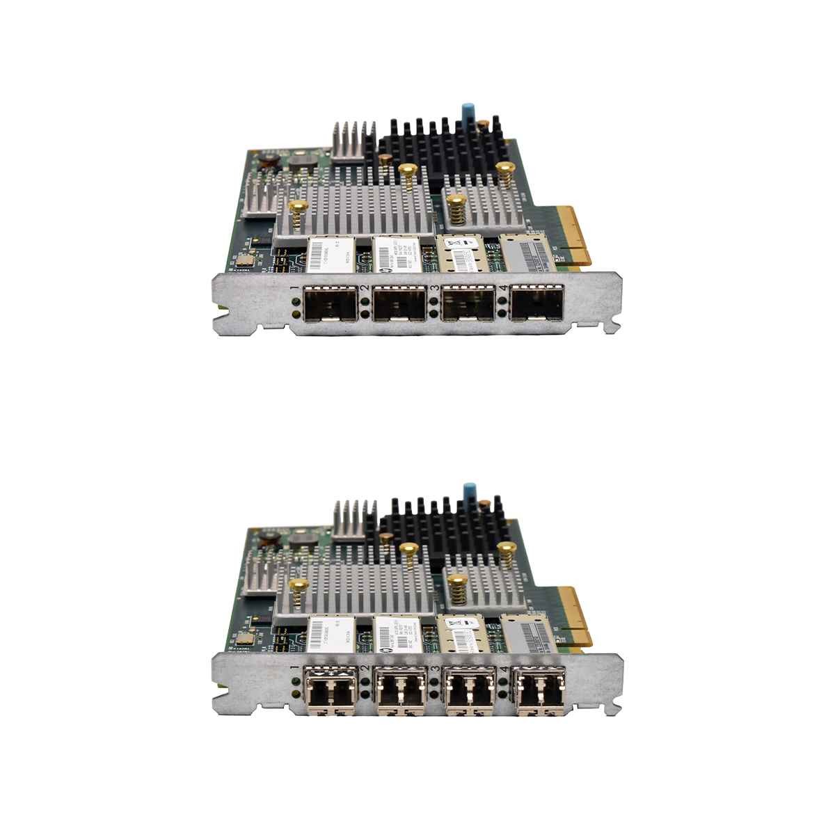 HP Emulex LPE12004 Quad Port 8Gb PCIe x8 FC Server Adapter PN 5697-2043 +4x SFP+