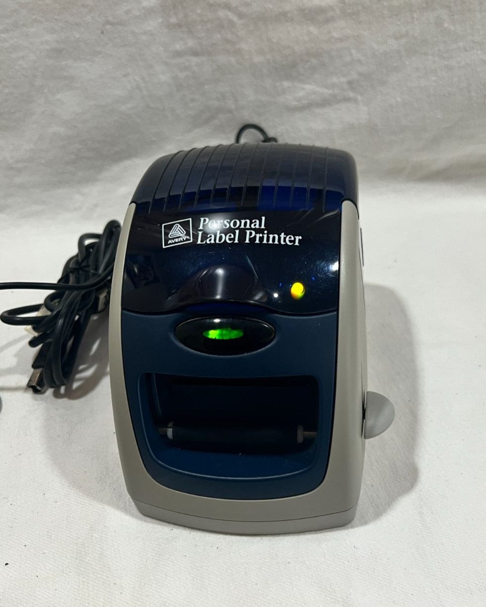 Avery Dennison 09100 Personal Direct Thermal Label Printer USB w/cords