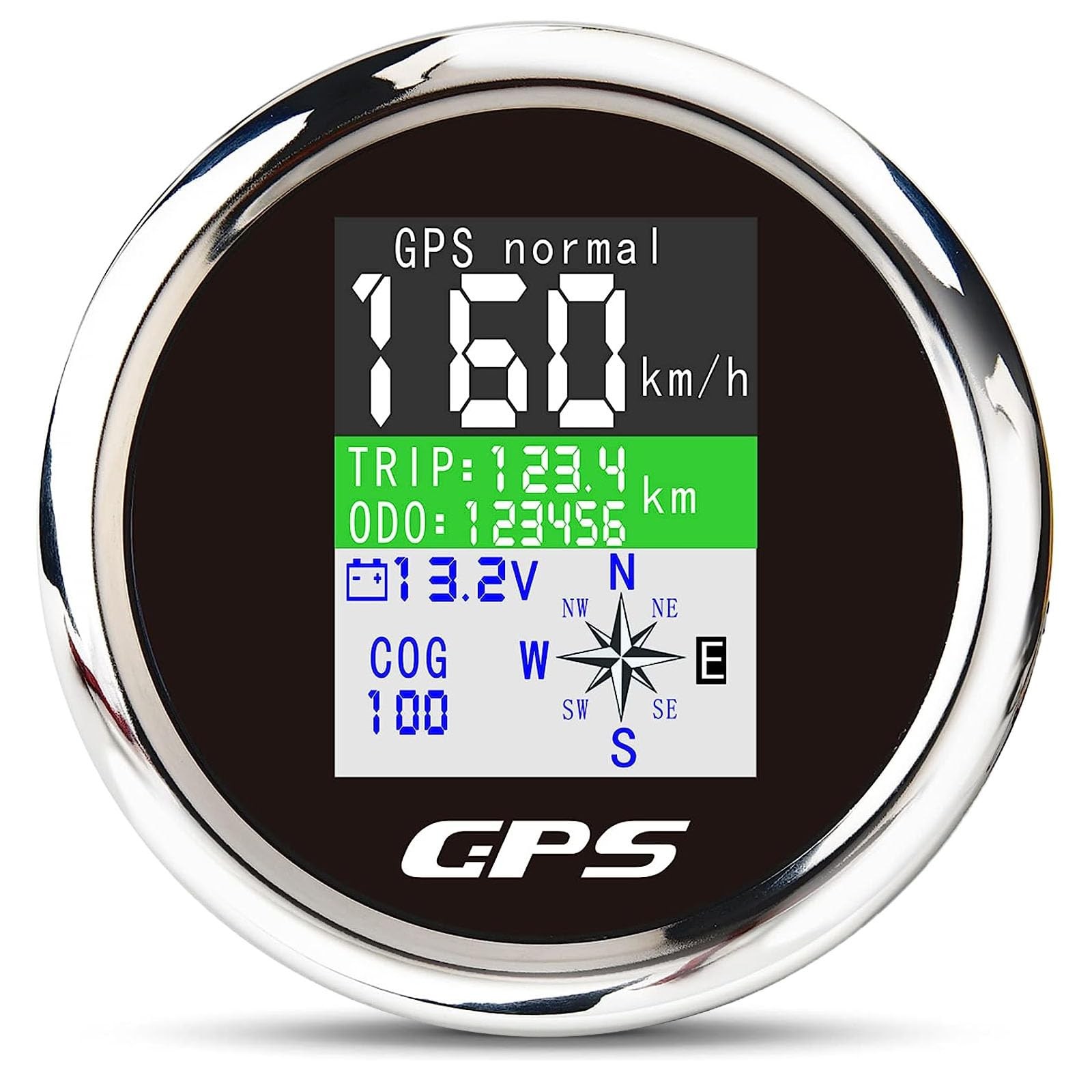85mm GPS Speedometer Gauge Waterproof Boat MPH Digital Speedometers