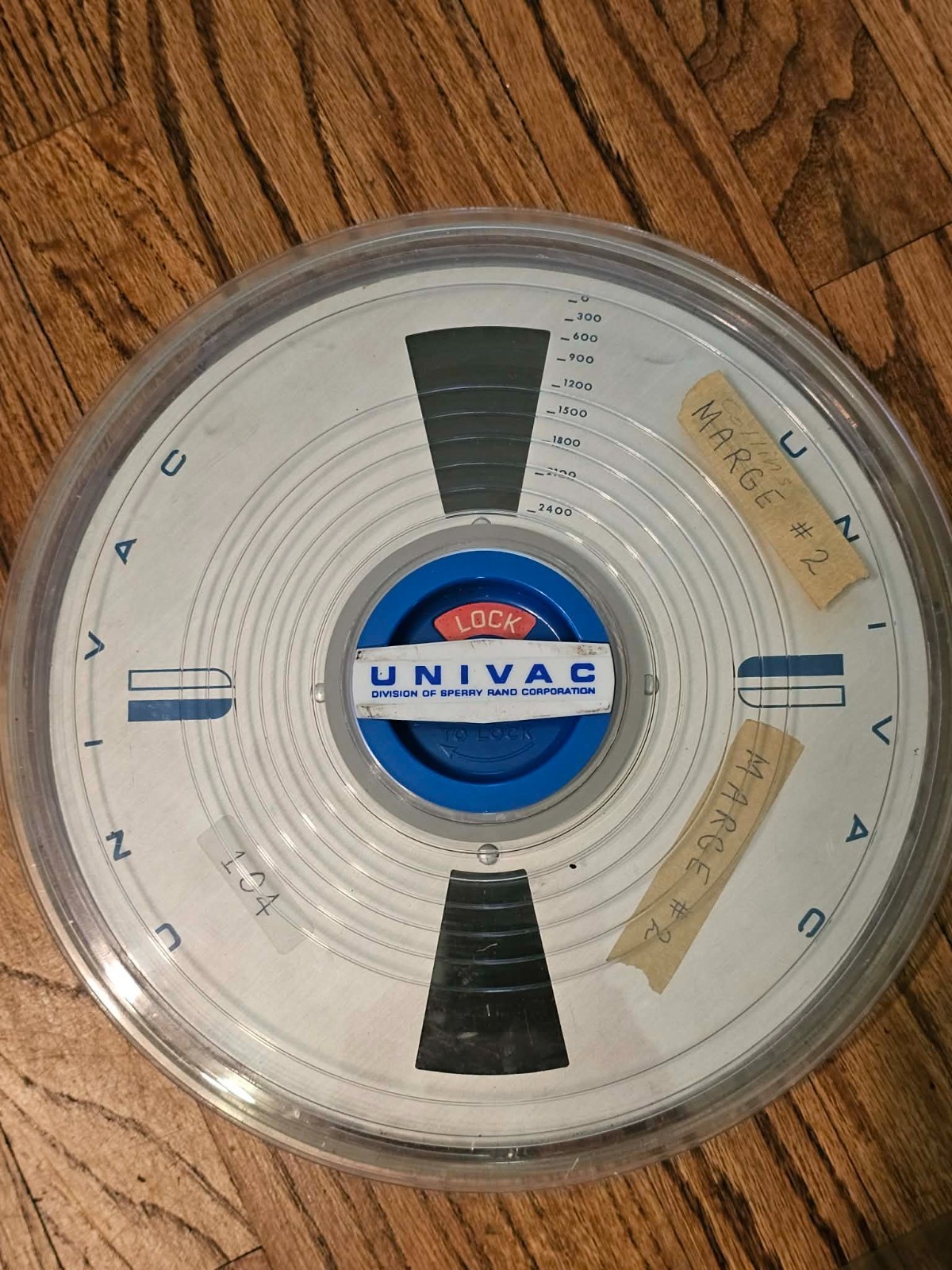 Rare Vintage UNIVAC Sperry Rand Mainframe Computer Magnetic Tape Reel MARGE #2