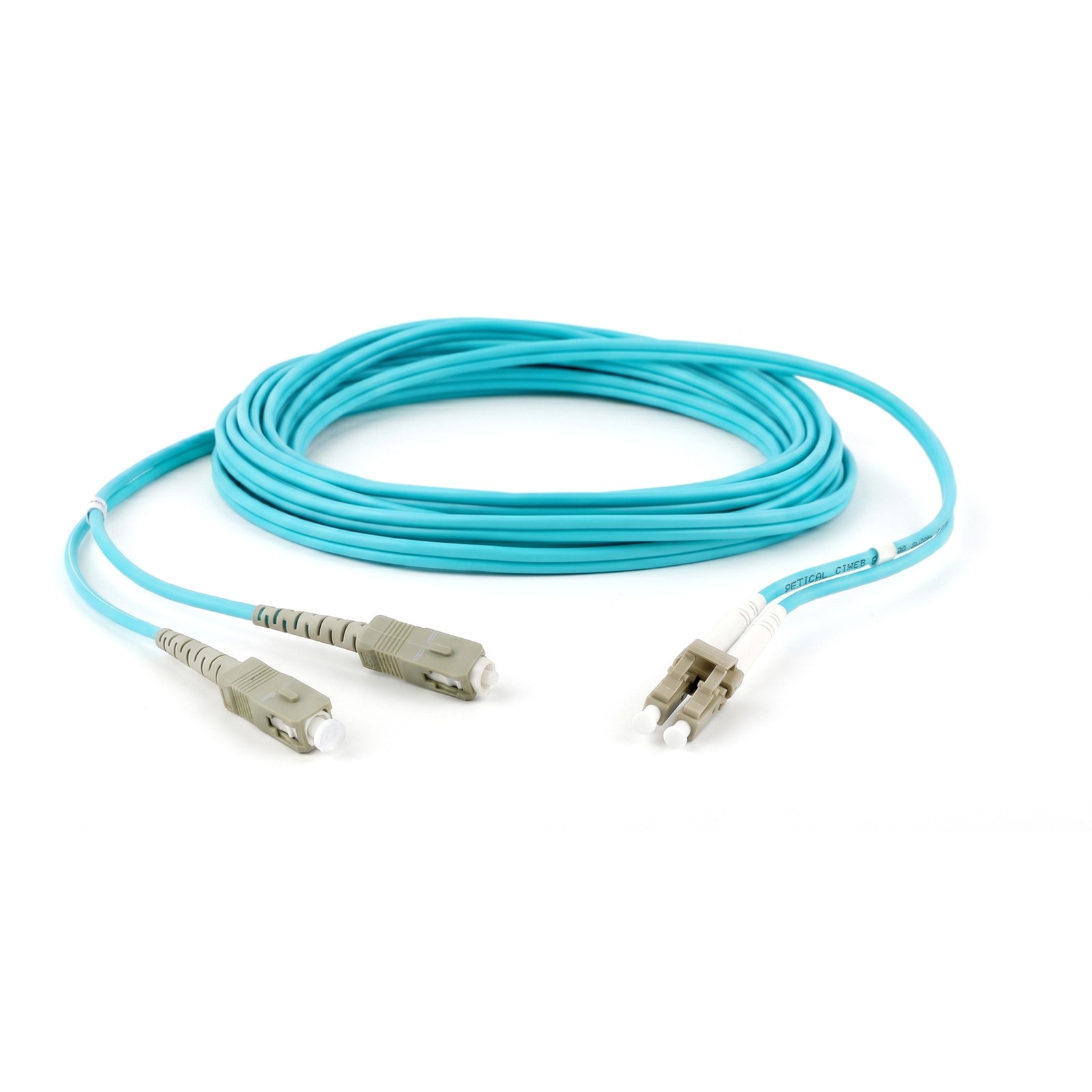 Duplex OM3 10 Gigabit Multimode Fiber Patch Cable LC to SC UPC 3.0mm 1M-50M