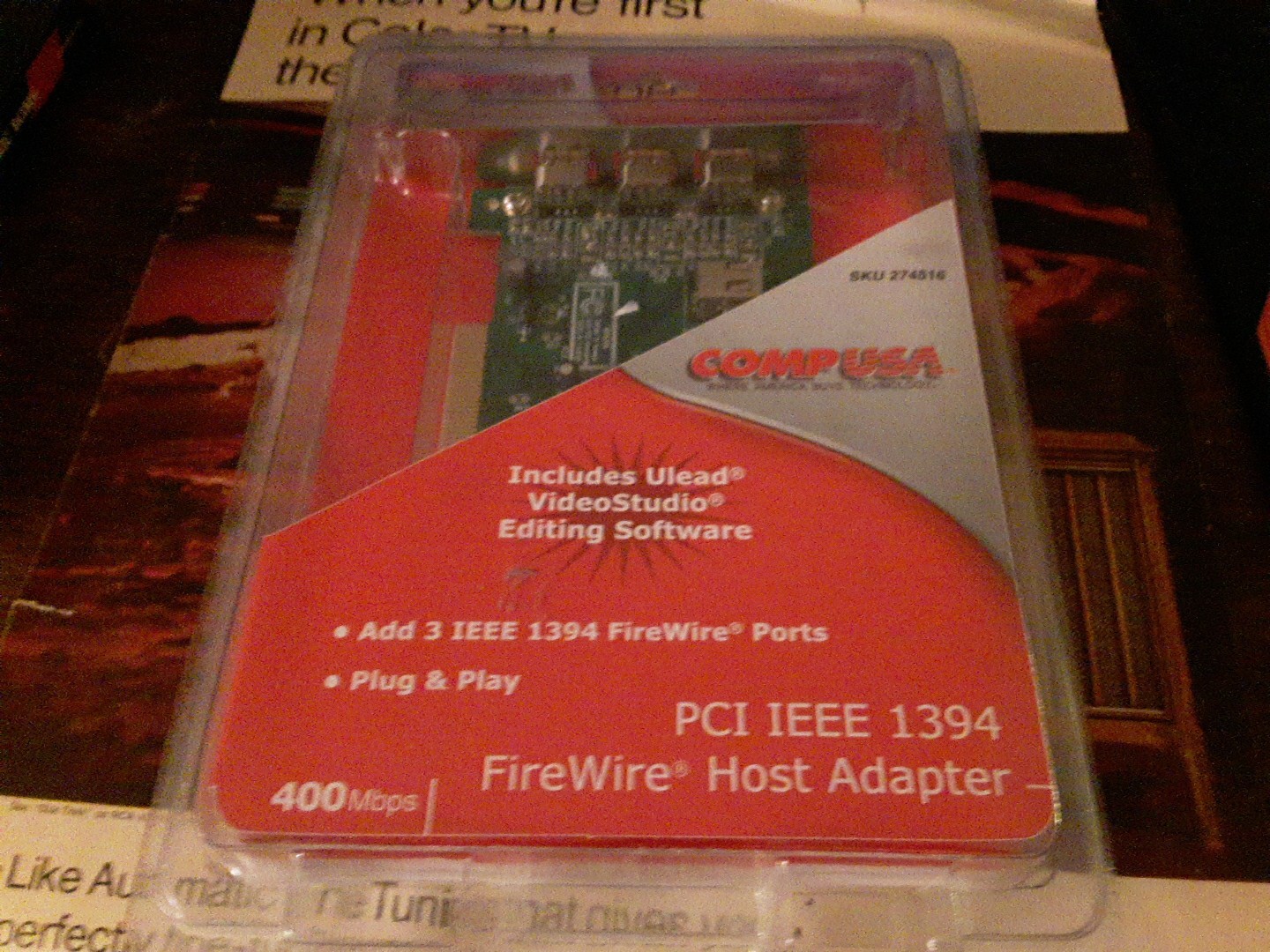 Firewire Host Adapter PCI IEEE 1394 400 Mbps CompUSA BRAND NEW