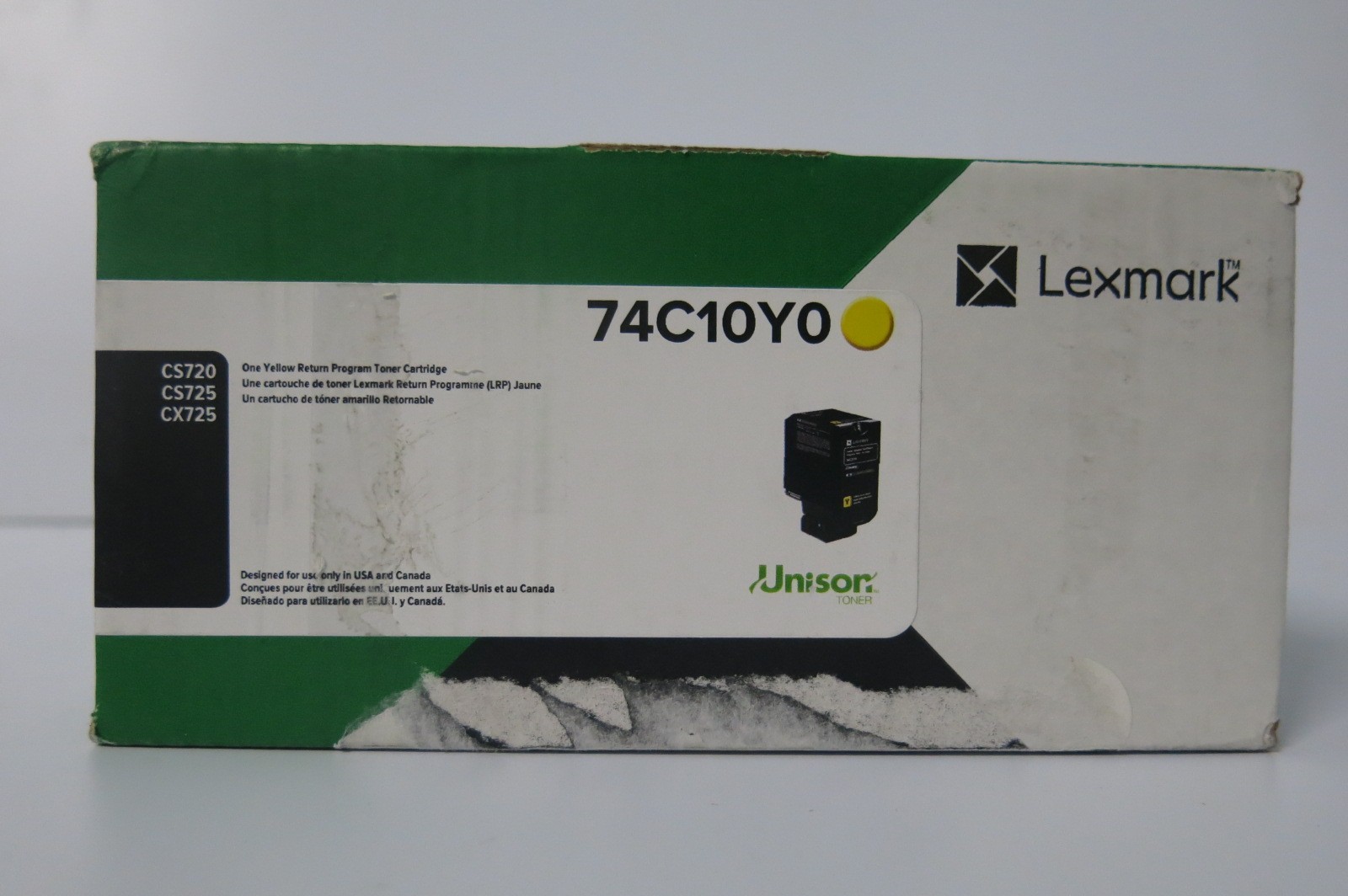 Lexmark 74C10Y0 Yellow Standard Yield Return Program Toner Cartridge NEW SEALED