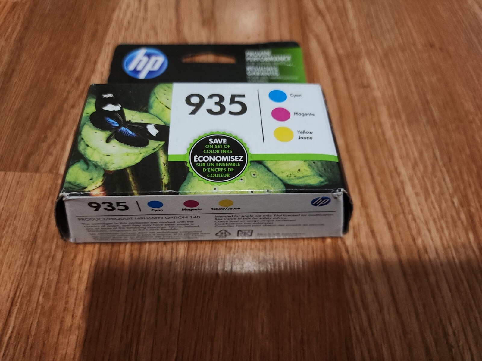HP 935  Tri- Pack Cyan Magenta Yellow N9H65FN#140 InkJet Cartridges-12/2019