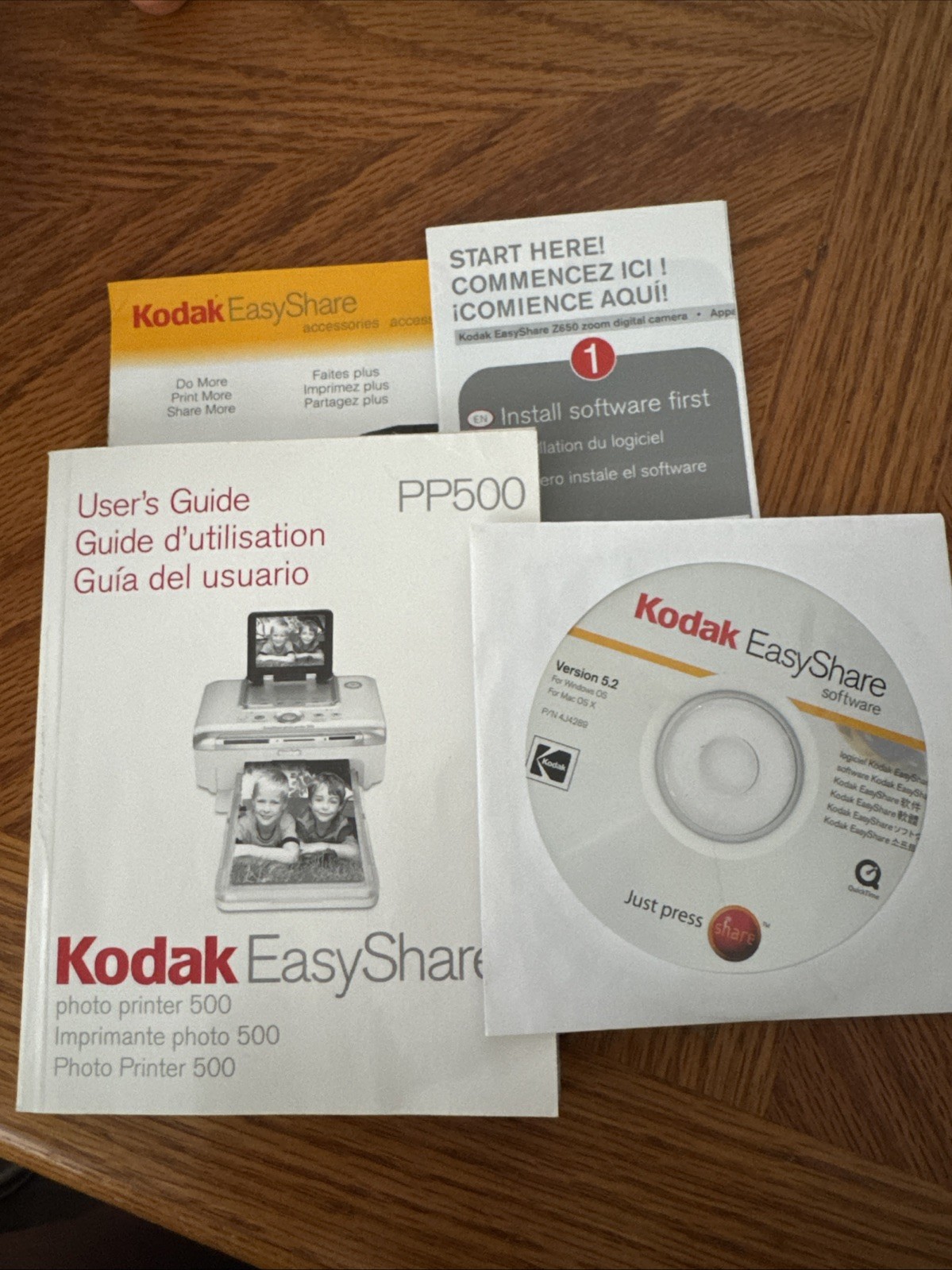 Kodak Easy Share PP500 Photo Printer Manual And Software