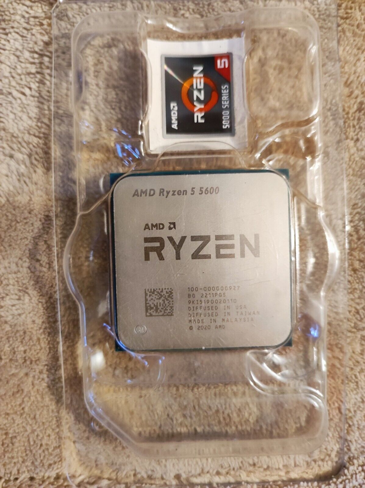 AMD Ryzen 5 5600 Vermeer Zen3 6-Core 12-Thread AM4 CPU Processor