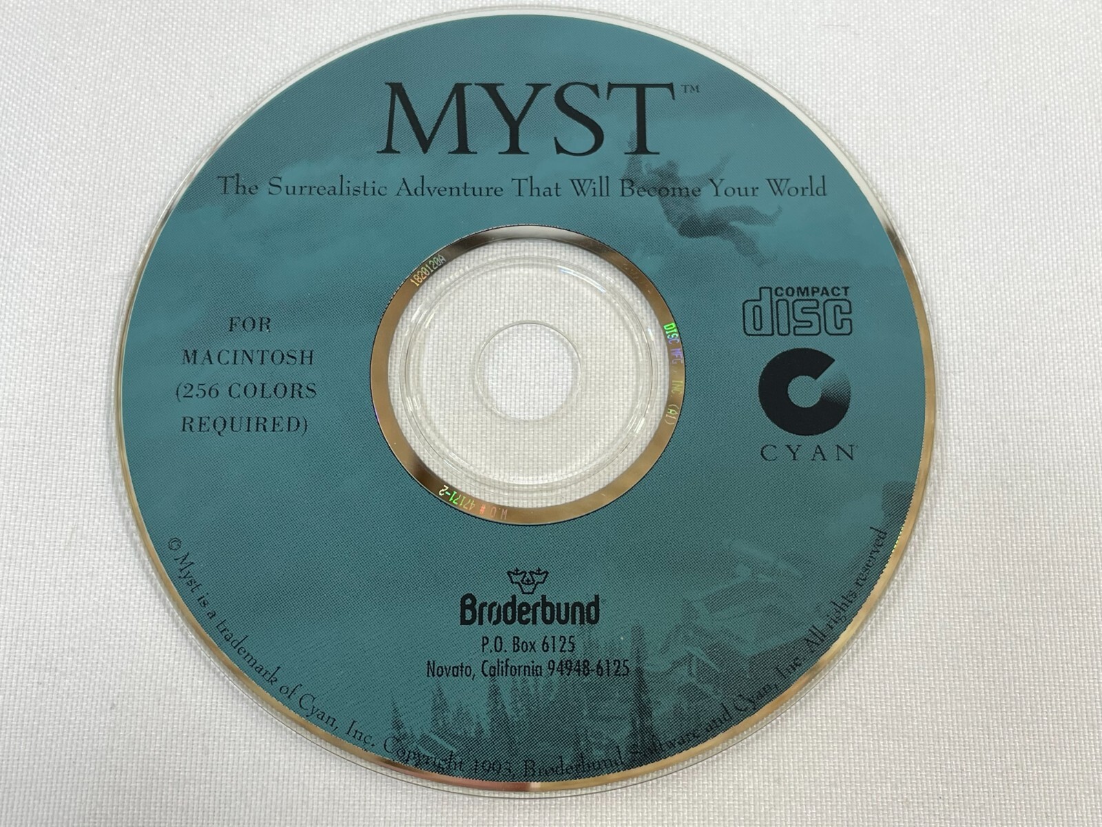 Vintage 1993 MYST Games CD-ROM Disc ONLY Apple Macintosh MAC Broderbund