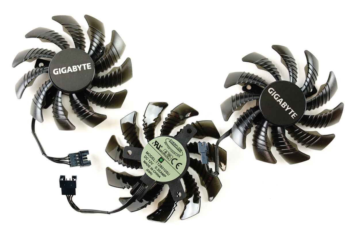 Full Set GPU Fans 75mm Gigabyte 960 970 980 Ti G1 Windforce T128010SU | US Se...