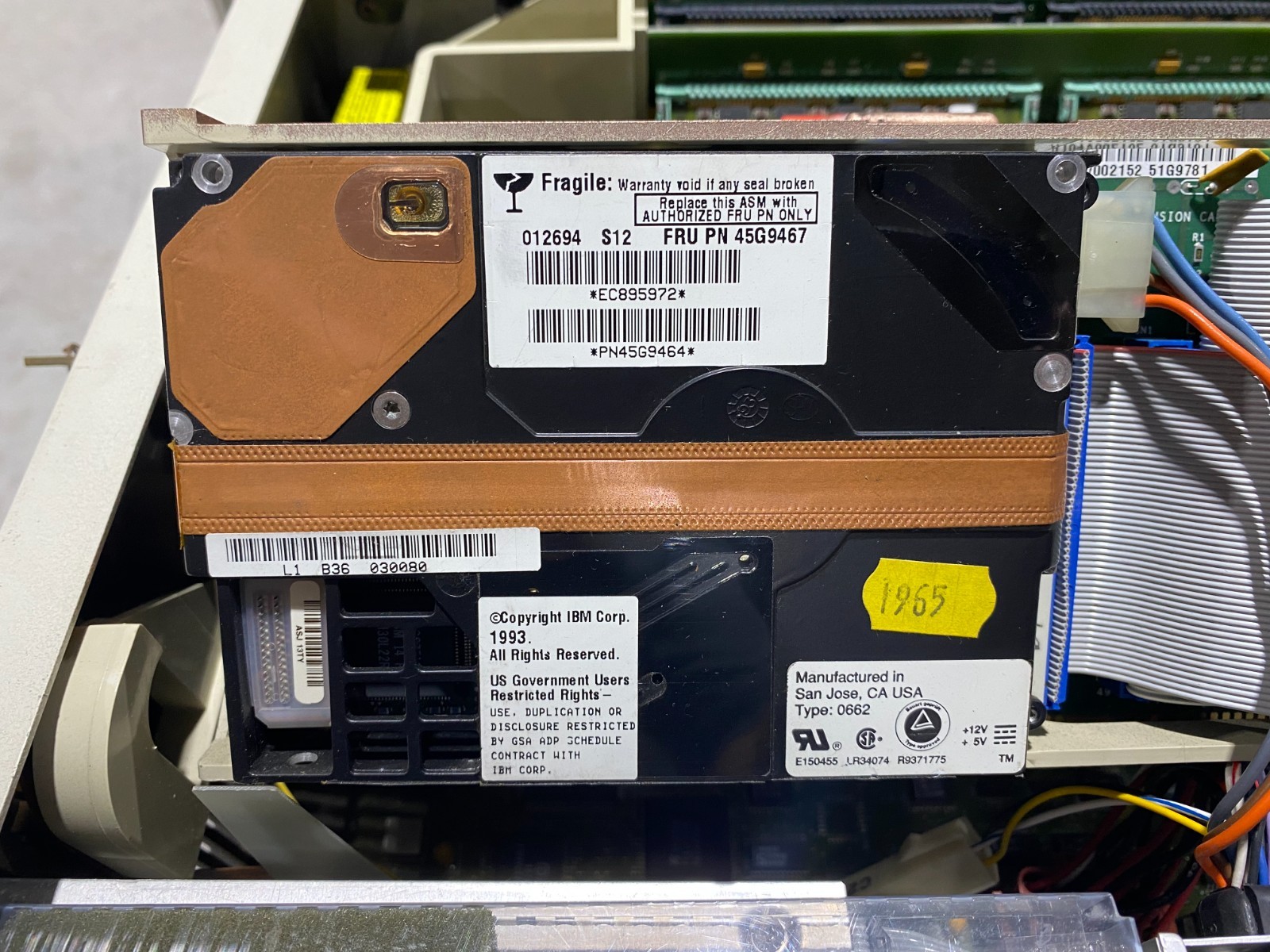 IBM FC # 2555 45G9467 1.0GB SCSI-2 Disk Drive IBM RS6000