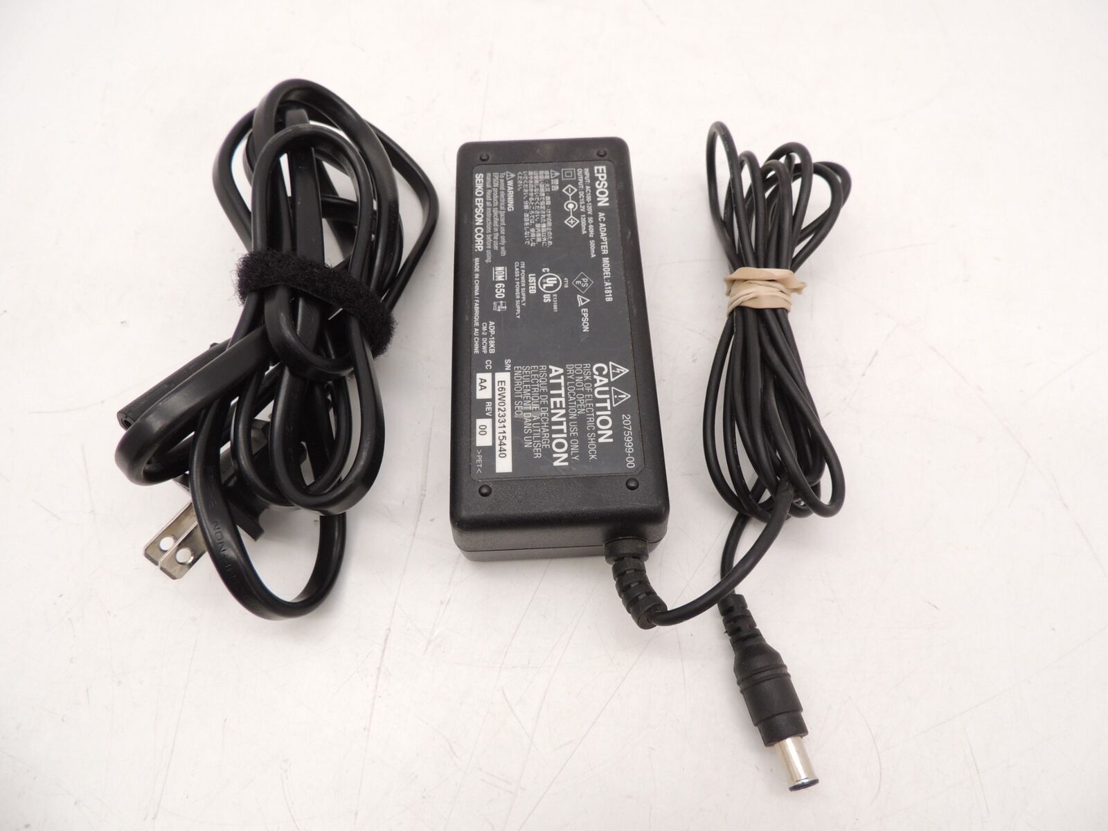 Epson A181B Power Adapter Power Supply Charger Cable 15.2 Volts 1200mA