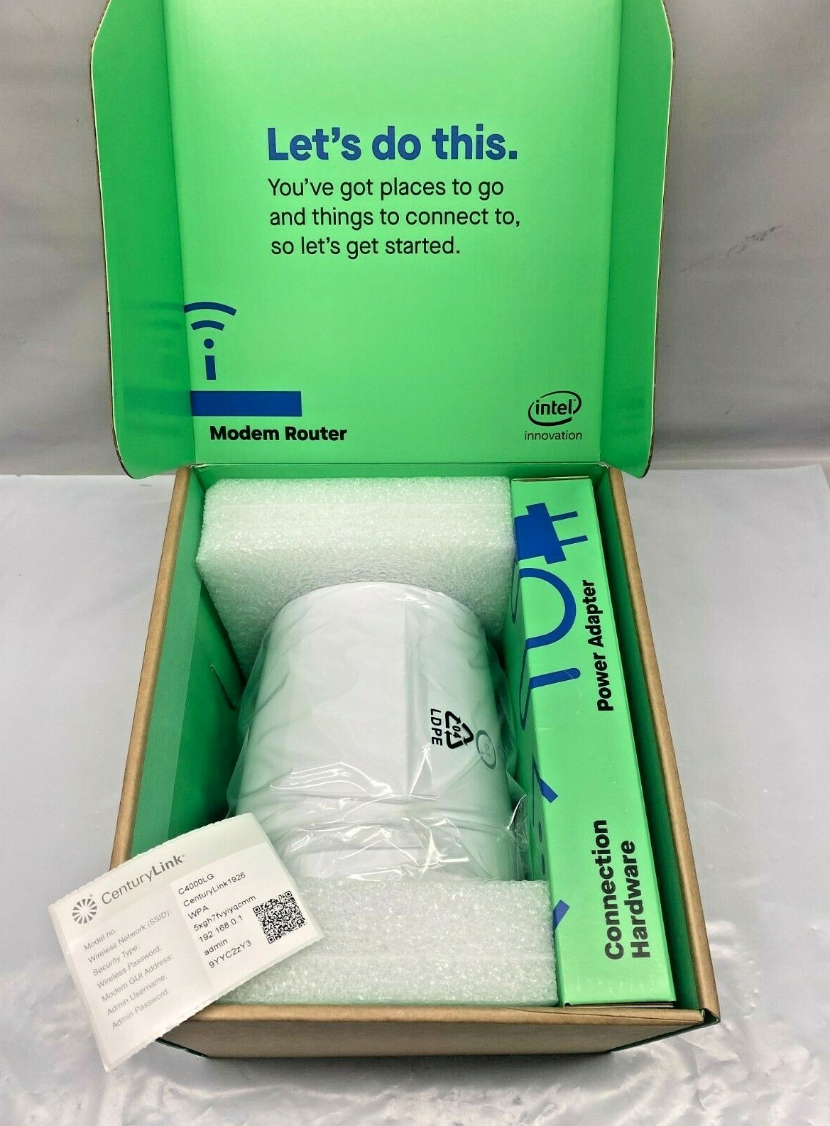 CenturyLink Greenwave C4000LG DSL Modem - White