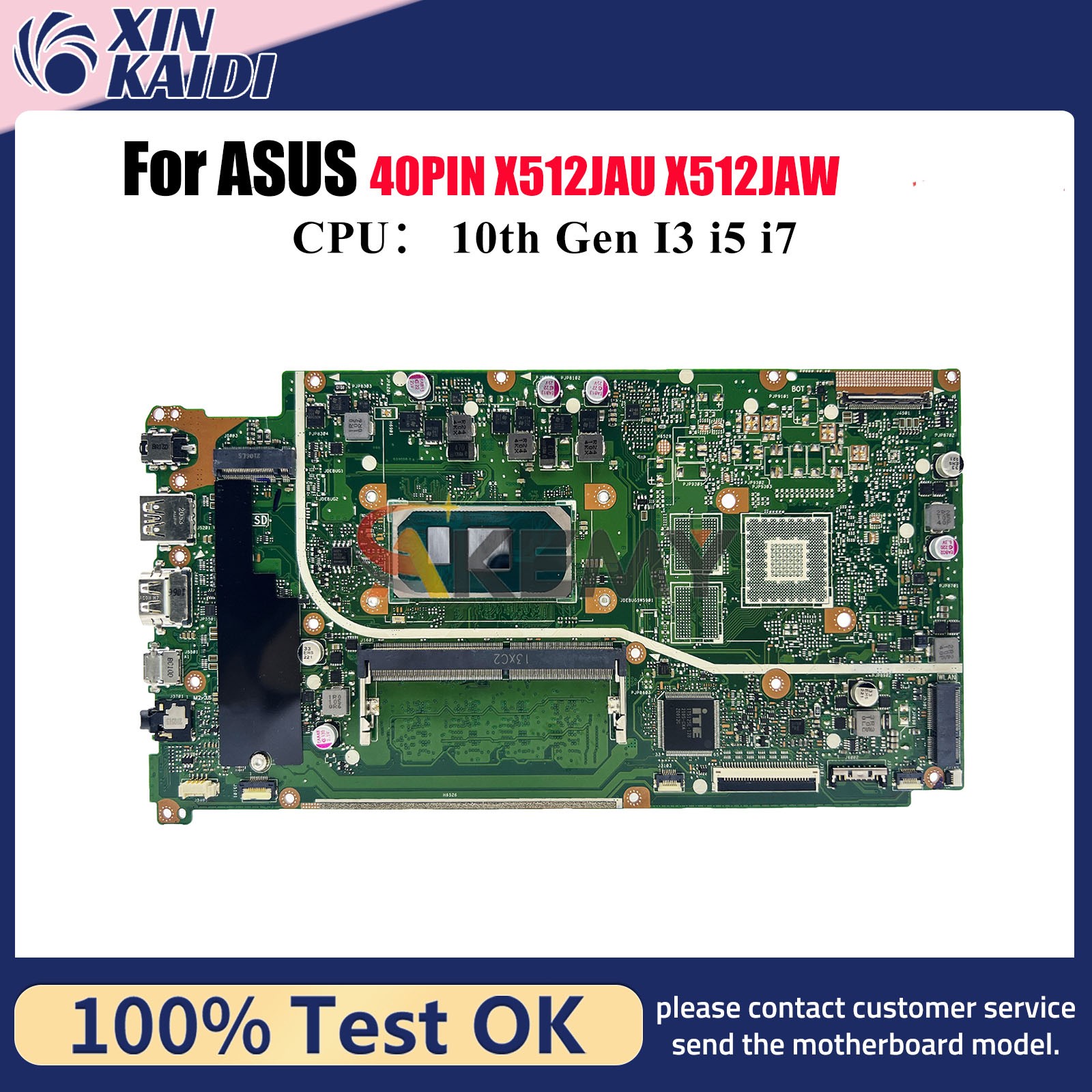 X512JAU Motherboard For ASUS S512J X512JAW F512J V5000J 40pin Mainboard W/CPU