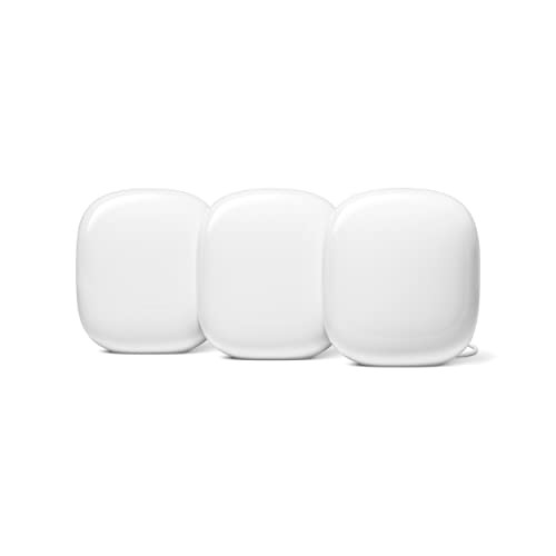 FI MESH ROUTER 3 PACK SNOW WHITE - GOOGLE NEST WIFI PRO 6E RELIABLE HOME WI