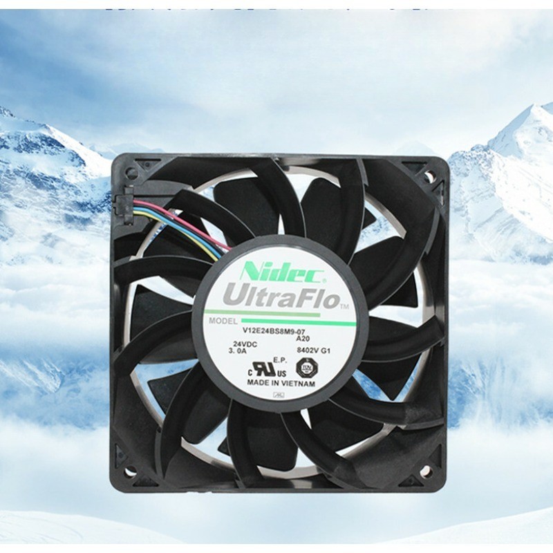 For Nidec V12E24BS8M9-07 12038 12cm 24V 3.0A Inverter Violent Cooling Fan 4-wire