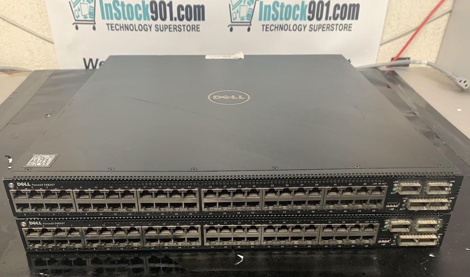 Lot 2 Dell Networking S4820T Force10 48-Port 10GbE 4Port QSFP Switch READ DESCRI