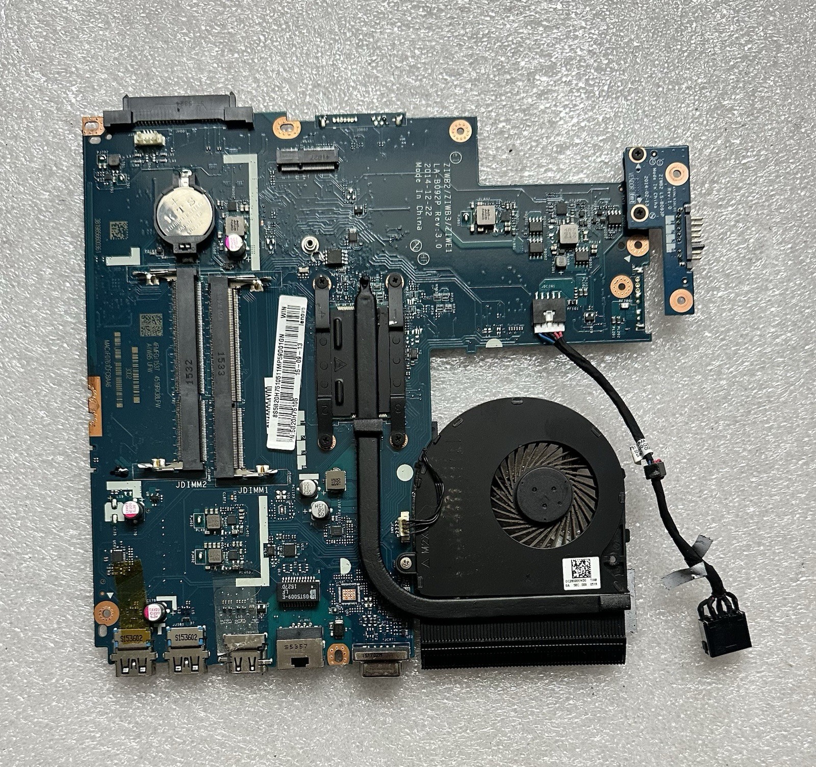 Lenovo B50-80 Motherboard Intel Core i3-4005U 1.7GHz 5B20H75105