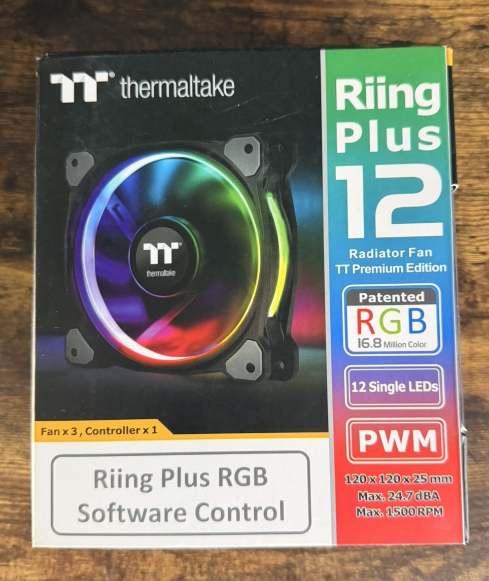 Thermaltake CL-F056-PL14SW-A Riing Plus 14 LED RGB Radiator Fan TT Premium