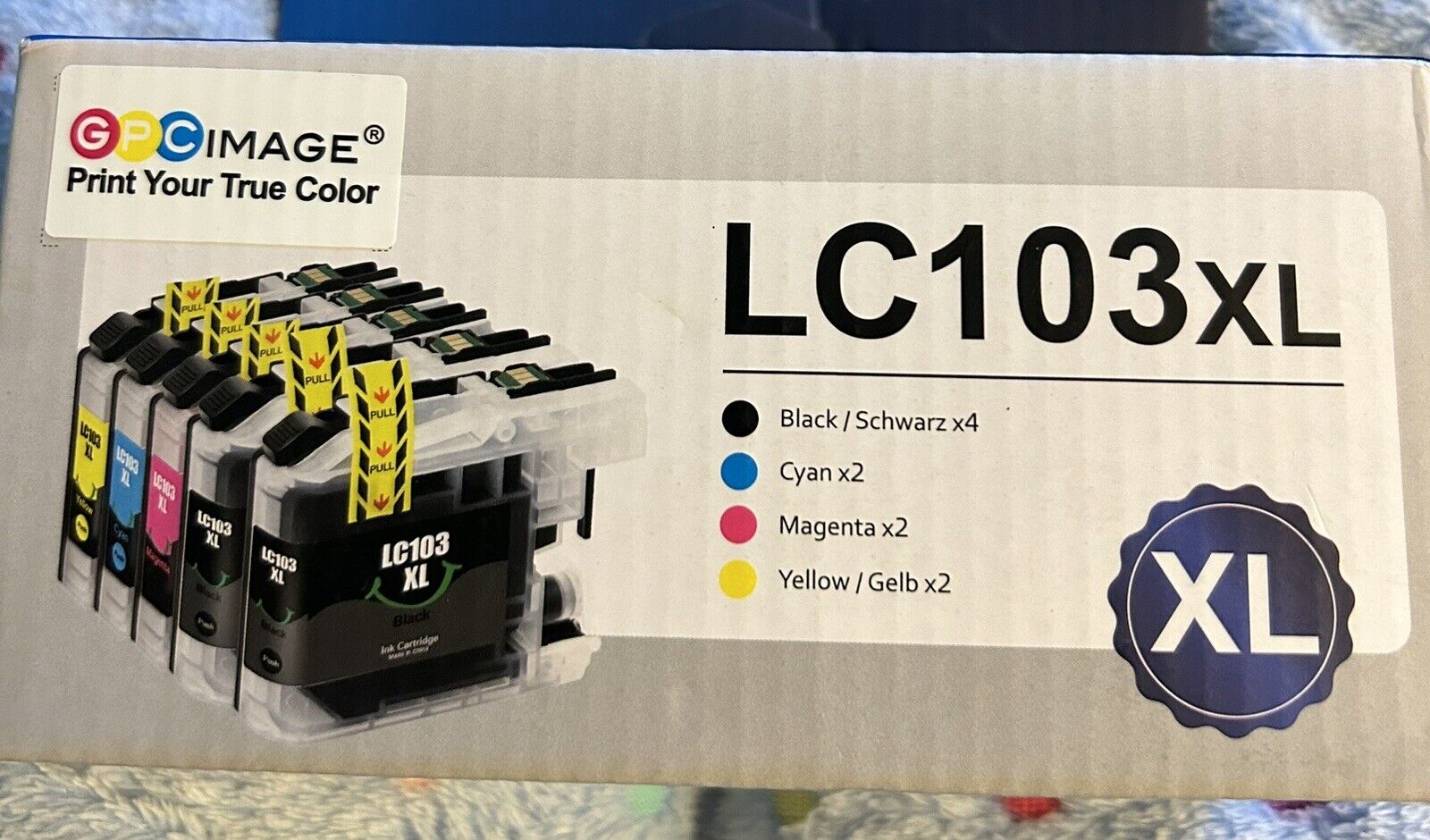 GPC Image Ink Cartridge 10 Piece 4 Blk, 2 Mag, 2 Yw, 2 Blu, LC 103XL