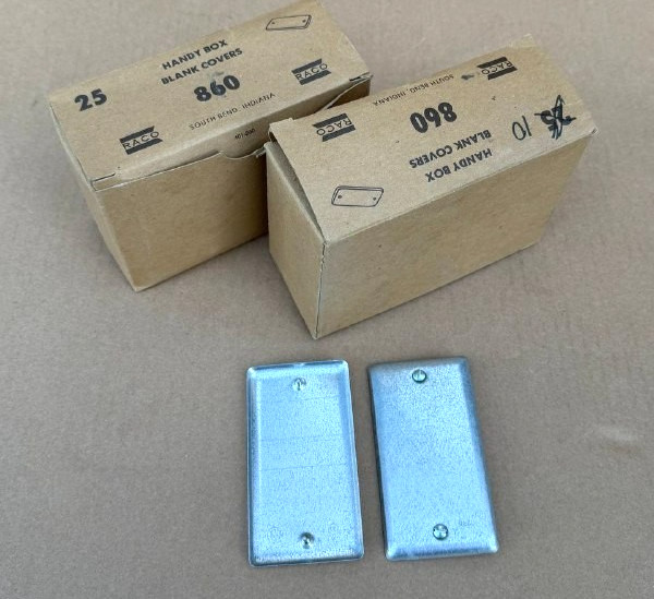35 Pcs Raco 860 Steel Blank Utility Electrical Outlet Handy Box Cover