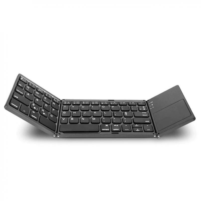 FOLDING WIRELESS KEYBOARD RECHARGEABLE KEYPAD SLIM COMPACT For PHONES & TABLETS